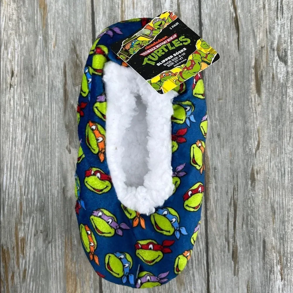 Toddler Boys Paw Patrol & Ninja Turtle Comfy Slippers 2-Pack Size 8–10